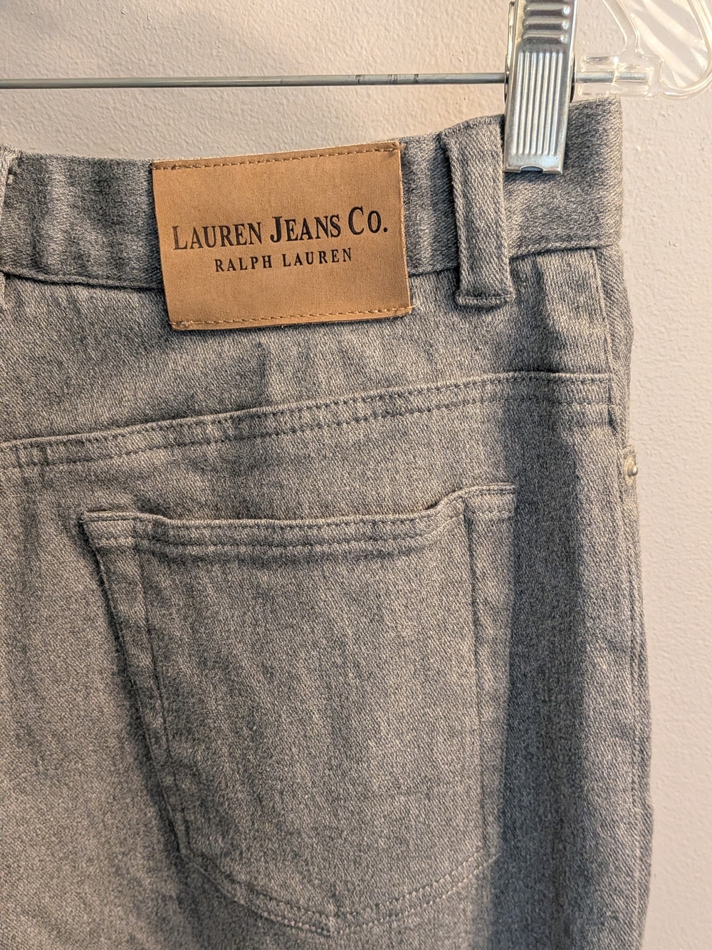 Lauren Jeans Co. Ralph Lauren Grey Straight Leg Denim Jeans Size 8 Cotton Blend